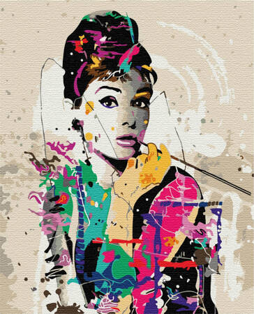Audrey Hepburn Gemälde nach Zahlen