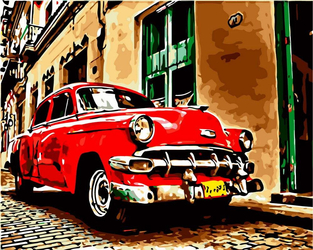 Auto in Kuba Malen nach Zahlen