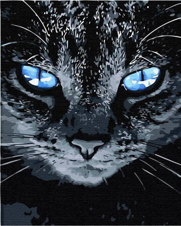 Blauäugige Katze Malen nach Zahlen