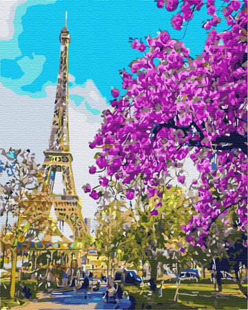 Blooming Paris Gemälde nach Zahlen