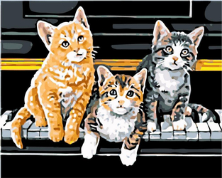Drei Kätzchen Malen nach Zahlen