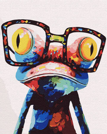 Frosch mit Brille Malen nach Zahlen