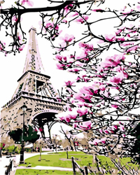 Frühling in Paris Malen nach Zahlen