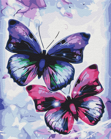 Glänzende Schmetterlinge Malen nach Zahlen