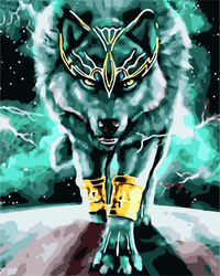 König der Wölfe Malen nach Zahlen