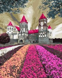 Mir Schloss in Blumen Malen nach Zahlen