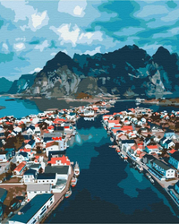 Norwegische Fjorde Malen nach Zahlen
