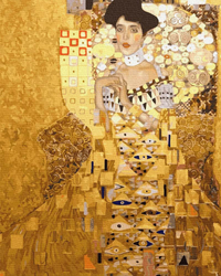 Porträt von Adele Bloch-Bauer und Gustav Klimt Malen nach Zahlen ohne Rahmen