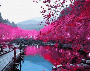Sakura Blumen Malen nach Zahlen