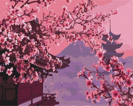 Sakura in Japan Malen nach Zahlen