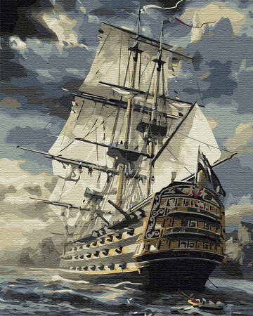 Segelschiff Malen nach Zahlen