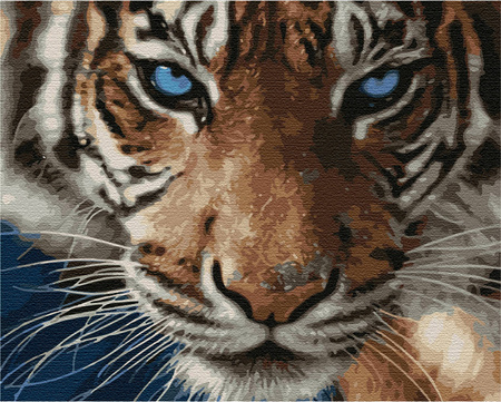 Tiger malen nach Zahlen