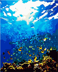Unterwasserwelt Malen nach Zahlen