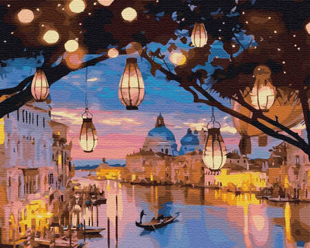 Venice Nachttischlampen Malen nach Zahlen 40x50 cm