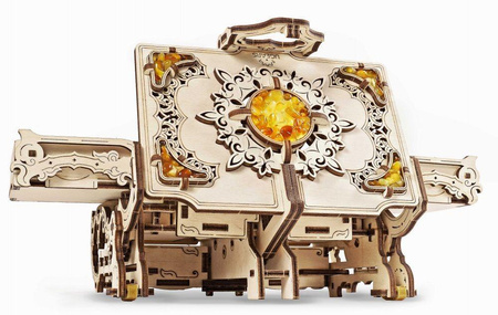 Bernsteinschatulle Ein mechanisches Modell, das zusammengebaut werden soll