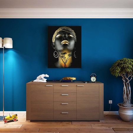 Die Wärme Afrikas. Malen nach Zahlen ohne Rahmen