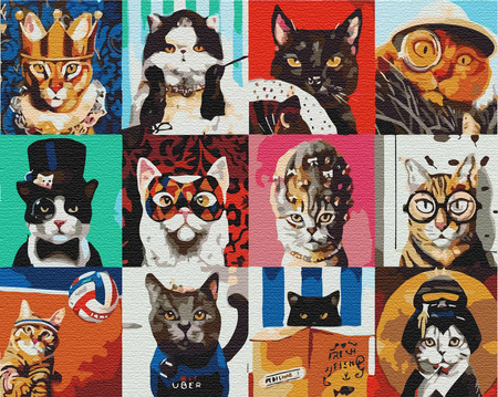 Katzencollage Malen Nach Zahlen