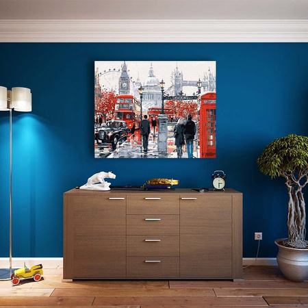 50x65 cm Auf den Straßen von London Malen nach Zahlen