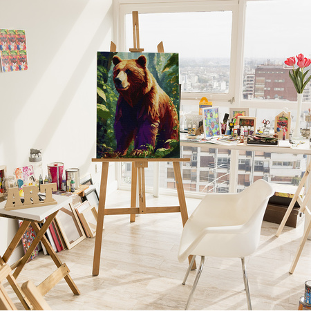 Waldbär im Sonnenlicht Malen Nach Zahlen