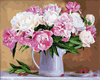 Stillleben von Pfingstrosen Malen nach Zahlen