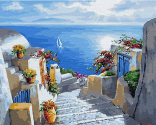 Treppe zum Meer 40x50 Malen nach Zahlen