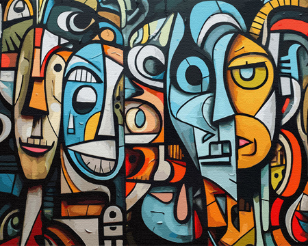 Abstrakte Gesichter Malen Nach Zahlen