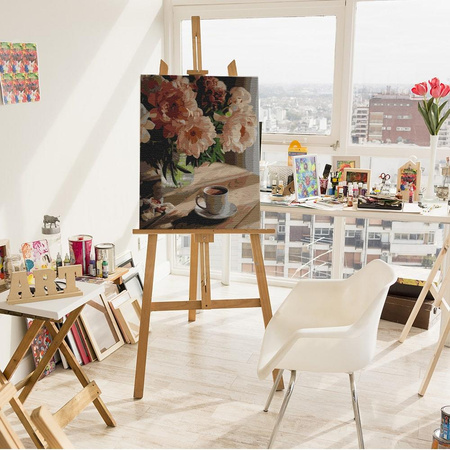 Kaffee mit dem Duft von Pfingstrosen Malen Nach Zahlen