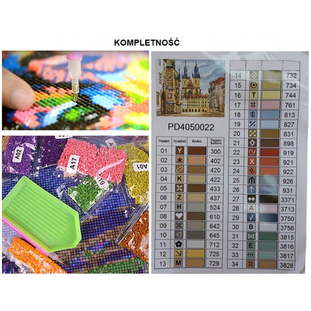 Feuerwerk in London 40x30cm Diamant Stickmosaik