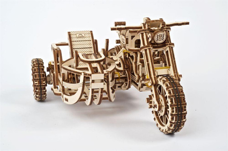 Scrambler UGR-10 mit Seitenwagen Mechanisches Modell zum Zusammenklappen