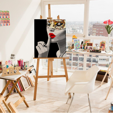 Maskiertes Mädchen Malen Nach Zahlen