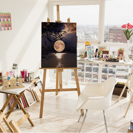 Mond über dem Wasser Malen Nach Zahlen