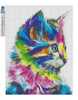 Diamantstickerei ohne Rahmen Regenbogenkatze 30x40 Diamantmosaik 5D