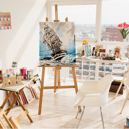 Schiff auf den Wellen Malen nach Zahlen