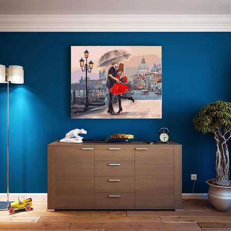 Verliebt auf der Brücke Malen nach Zahlen