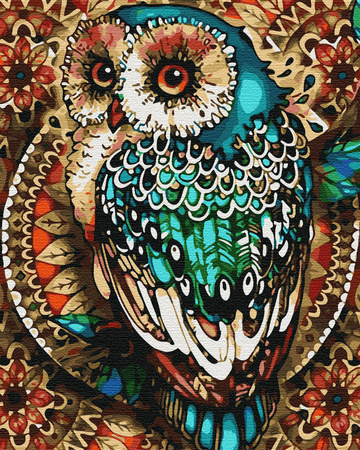 Eulen-Ornament Malen Nach Zahlen