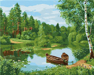 Waldlandschaft Malen nach Zahlen