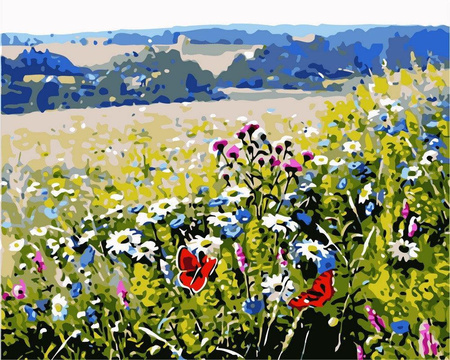 Feldblumen Malen nach Zahlen