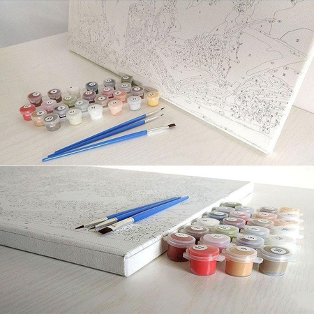 Elefanten- und Giraffenmalerei durch Zahlen