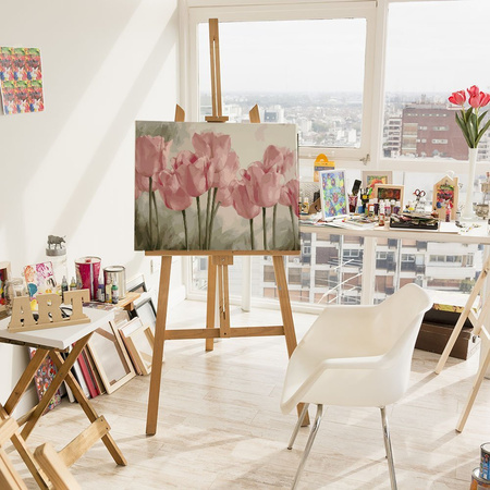 Rosa Tulpen Malen Nach Zahlen