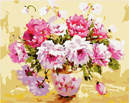 Strauß Pfingstrosen Malen nach Zahlen