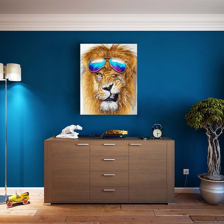 Löwe mit Brille Malen Nach Zahlen