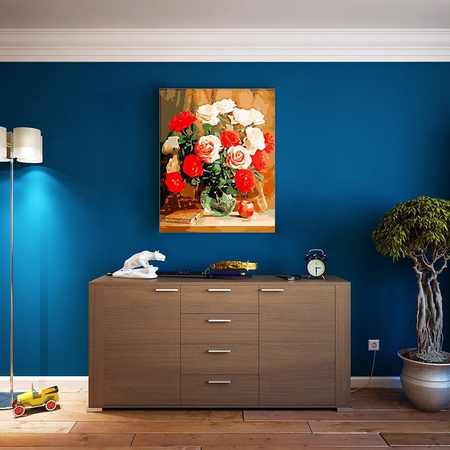 Rosenstrauß Malen nach Zahlen