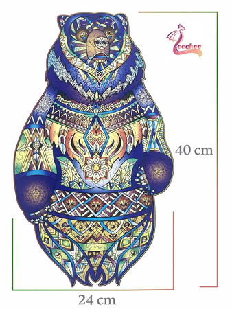 Holzpuzzle Geist des Holzes mit tierischen Elementen 177 stk. 40x24 cm