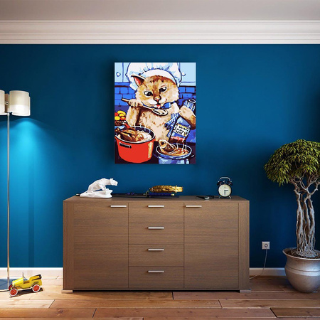 Koch Katze Malen nach Zahlen