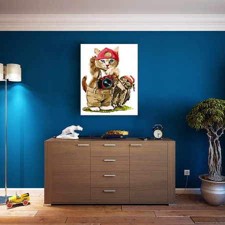 Die Touristenkatze Malen nach Zahlen