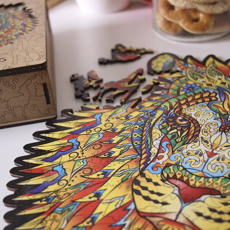 Holzpuzzle Der König der Löwen mit tierischen Elementen 191 stk. 40x24 cm