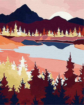 Braune Landschaft Malen nach Zahlen