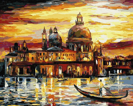 Der goldene Himmel von Venedig Malen nach Zahlen