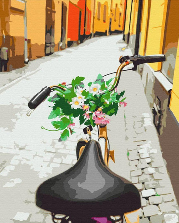 Radfahren in der Altstadt Malen Nach Zahlen