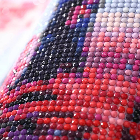 Diamantstickerei ohne Rahmen Rosa Sonnenuntergang 30x40 Diamantmosaik 5D